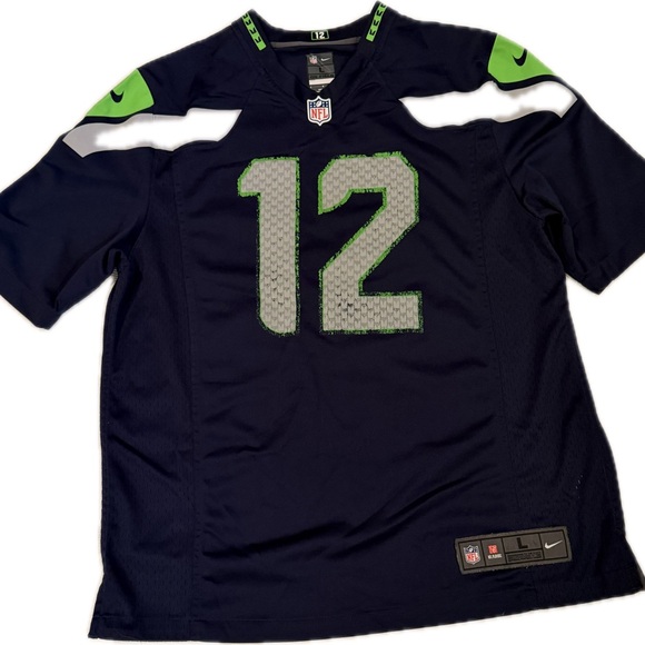 Nike Seahawks 12 Men's Custom Jersey Size L - Picture 2 of 5